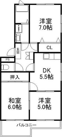 タウン梨花の物件間取画像